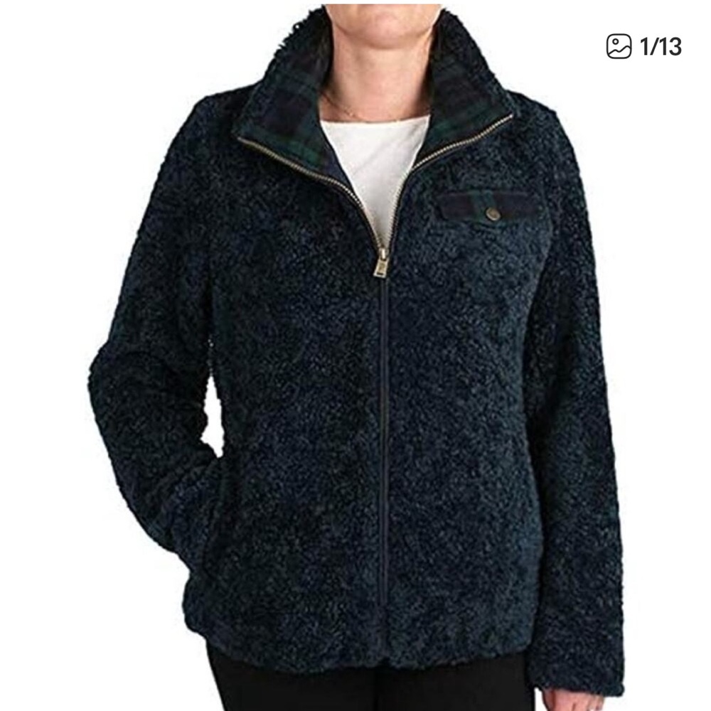 Pendleton blue zip up cozy jacket size extra large